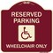 Signmission Reserved Parking Wheelchair W/ Graphic Heavy-Gauge Aluminum Sign, 18" x 18", BU-1818-22996 A-DES-BU-1818-22996 - alternate 1